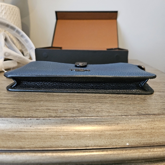 Coach Blue Leather Crossbody Wallet - Picture 9 of 11